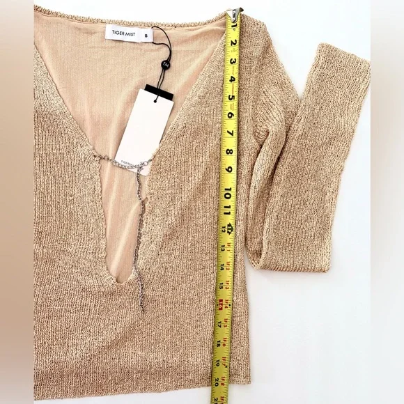 Tiger Mist Top Sweater Connell Top Gold size Small - Picture 16 of 16